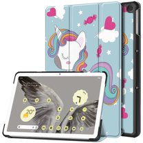 ELEHOLD Leather Protective Case for Google Pixel Tablet 2023 Cute Stylish Pattern Adjustable Kickstand Magnetic Folio Slim Shockproof Case for Google Pixel Tablet,Little Horse