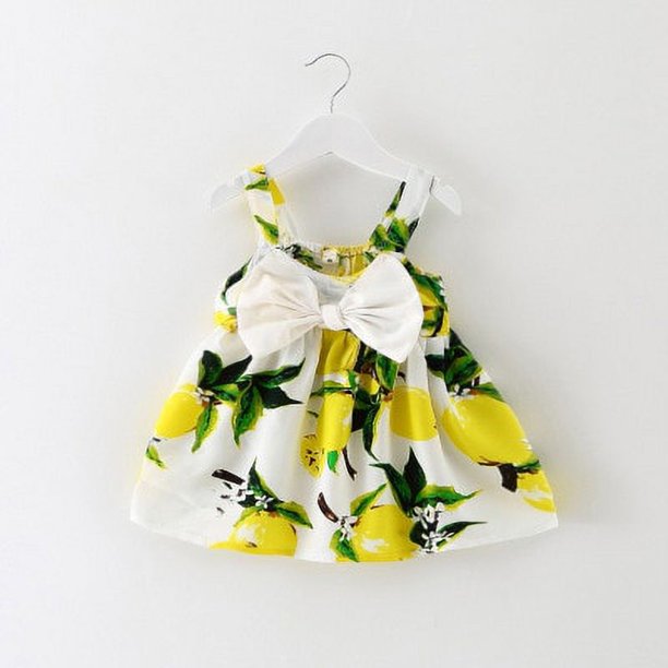 2022 verano bebé niña vestido estampado de limón vestidos para recién nacidos vestidos de bautizo princesa vestido de cumpleaños para niña Tan Jianjun unisex