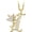 Yellow, variant on 14K Rose Gold Finish Round Cut White Diamond 925 Sterling Silver Diamond Cute Elf Angele With I Initial Letter Pendant Necklace for Women