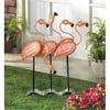 Zingz & Thingz 57070077 Pink Flock O Flamingos Garden Art Decor Stakes