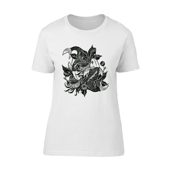 Beautiful Vintage Koi Fishes Tee Women's -Image by Shutterstock
