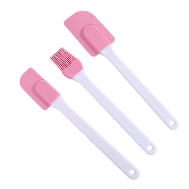 Wosthever Espátulas de silicona para pastel, crema, mantequilla, cepillo resistente, herramienta de repostería para hornear, juego de espátula Herramientas y accesorios para hornear Rosa
