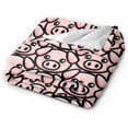 thumbnail image 4 of Pig Blanket for Boys Girls, Cute Pig Themed Design Printed Throw Blankets for Kids Lap, Chair Sofa, Warm Soft Cozy Blanket, 40"x 50", 4 of 6
