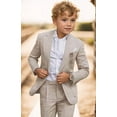 thumbnail image 2 of Boys Linen Suit for Wedding 2 PC Kids Linen Suit for Summer Boys Formal Suit Ring Bearer Outfit, 2 of 9