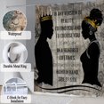 thumbnail image 2 of 4-Piece Afro Royalty Bathroom Set: Inspirational Quotes Shower Curtain Sets, 3 Non-Slip Mats & Toilet Cover - Black Empowerment Couple Decor, 2 of 7