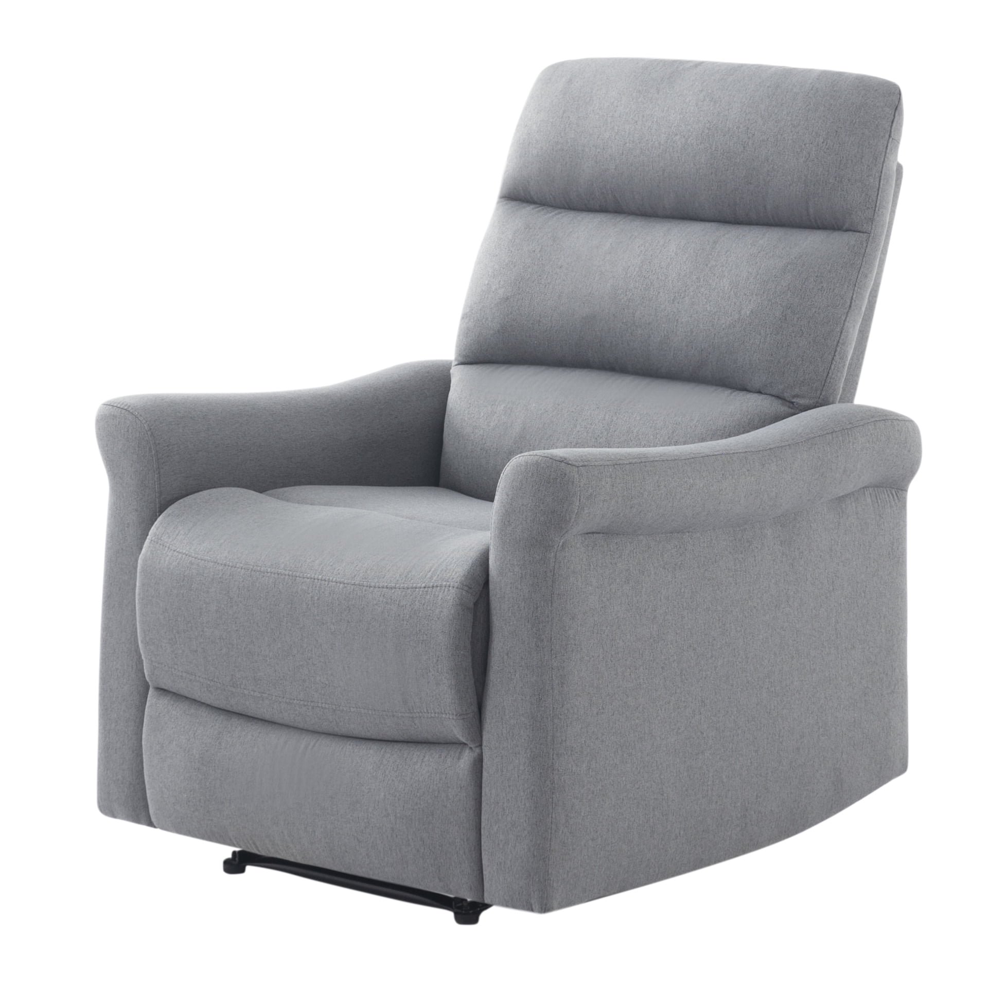 BSHTI 31.89” Linen Fabric Manual Recliner Chair, Single Sofa Recliner with Adjustable Backrest for Ergonomic Comfort Seating for Living Room & Office(Grey)