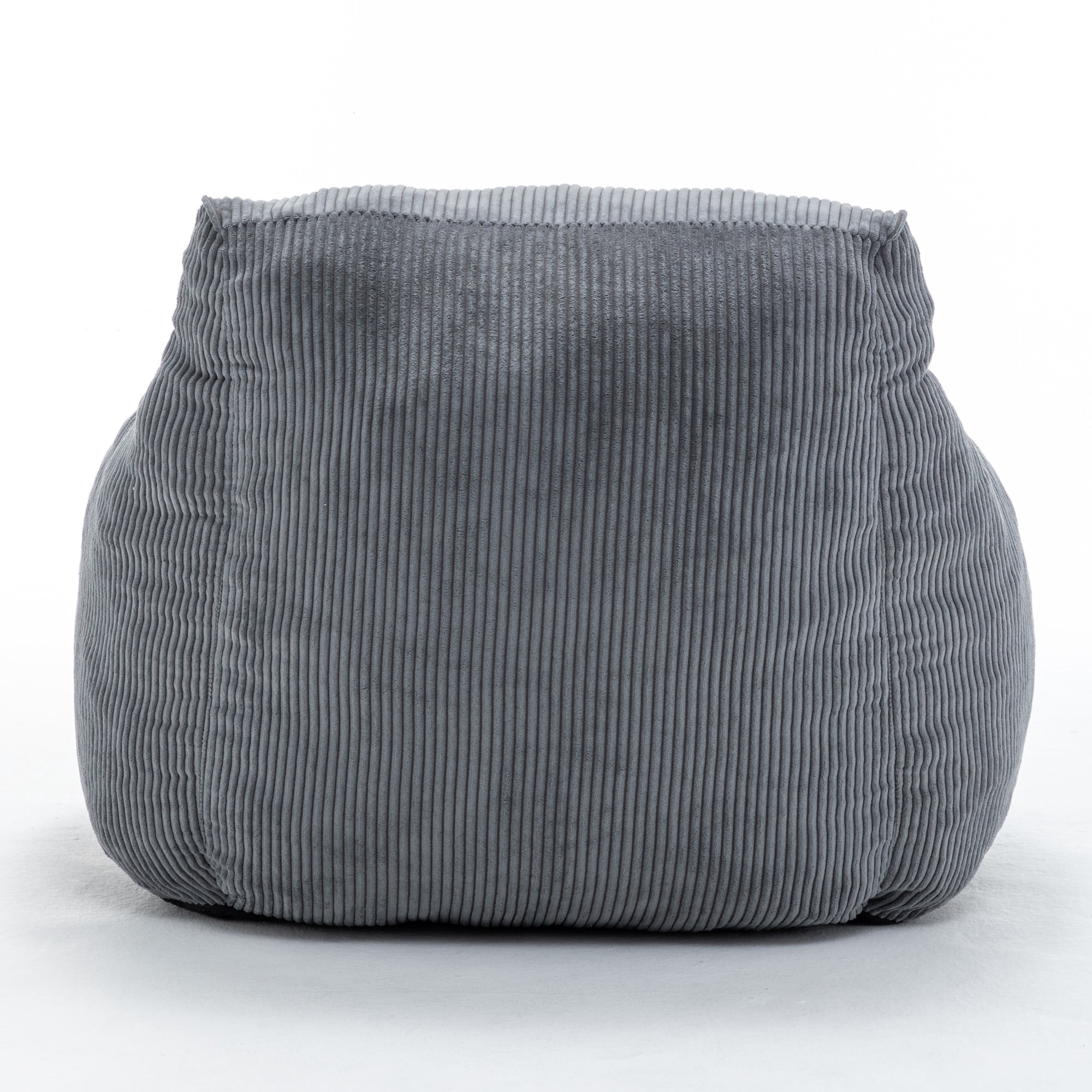 Bean Bag Chair Sofa for Adults Teens, Comfy Corduroy Large Bean Bag Chairs with Armrests for Bedroom Living Room, Adult Beanbag Lazy Sofa Couch Chairs with Filler Included (Gray)
