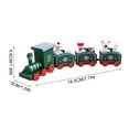 thumbnail image 3 of Christmas Train Decoraion Painted Plastic Christmas Mini Train Tabletop Ornament for Festival Party Decor Holiday Gifts for Kids (Green), 3 of 7