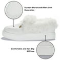 thumbnail image 6 of LUXUR Winter Shoes for Womens Moccasin House Slippers Slip On Ankle Boots Indoor & Outdoor, 6 of 7