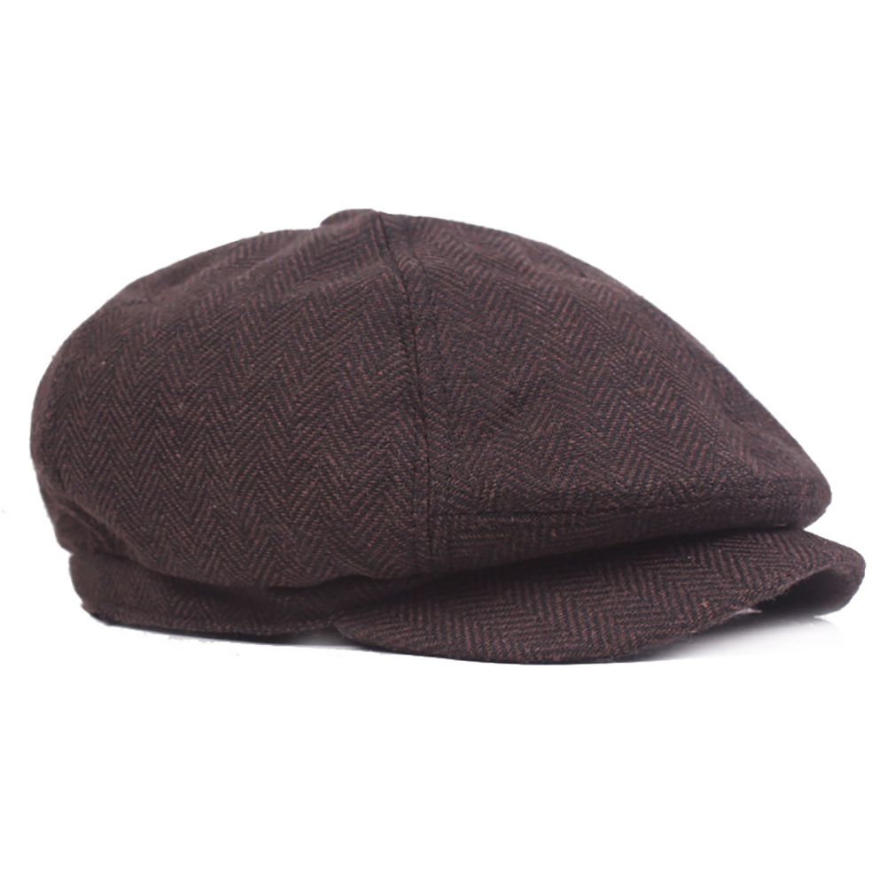 AYYUFE Fashion Classic Newsboy Beret Hat Men's Knitted Outdoor Casual Octagonal Cap - image 2 of 3