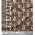 thumbnail image 2 of Soimoi Rayon Crepe Fabric Leaves Panel Printed Craft Fabric by The Yard 46 Inch Wide, 2 of 3