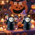 thumbnail image 5 of LmnLft Halloween Ghost Figurines Set, Mini Plastic Skeleton Statues with Stitch Mouth Holding Accessories for Desk Decor and Party Displays, 5 of 6