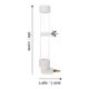 thumbnail image 3 of 1 Set of Creative Bird Cage Hanging Water Feeder Bird Water Dispenser for Cage (White), 3 of 4