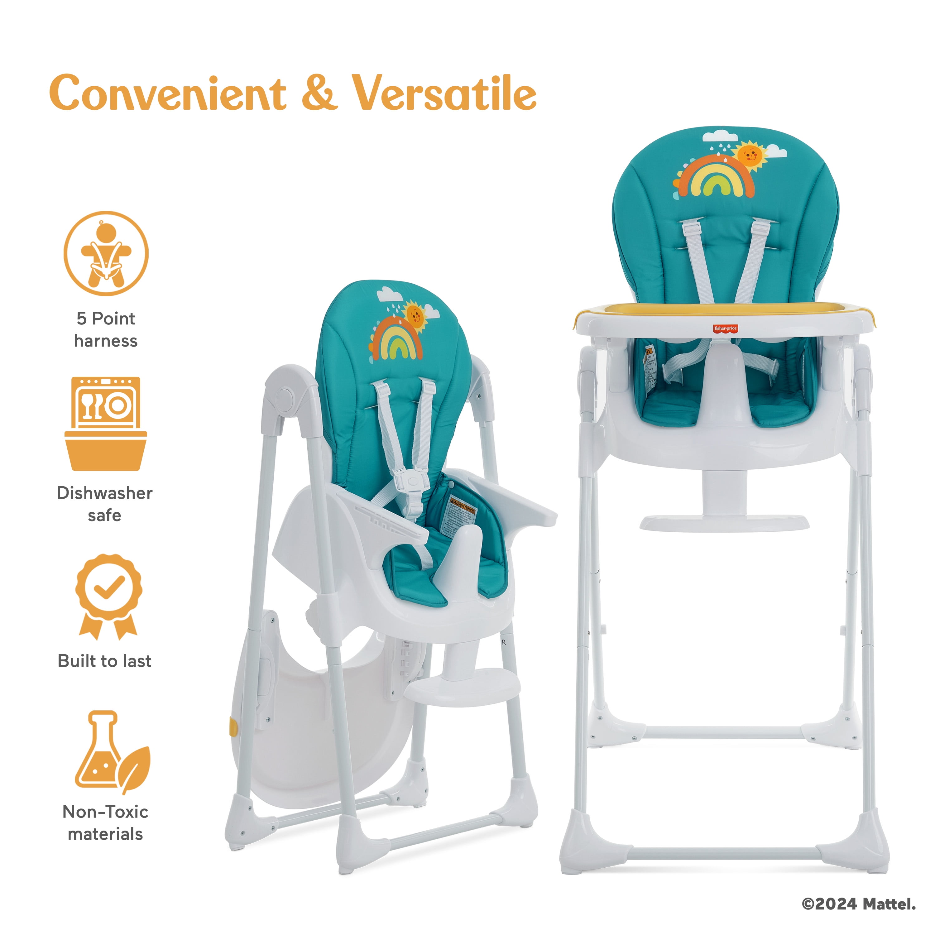 Fisher Price Tiny Bites Highchair by Dream On Me, Hello Sunshine