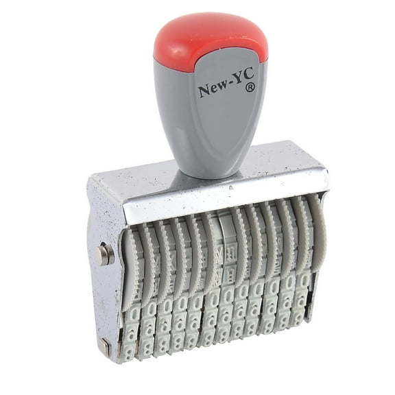 Uxcell Office Supermarket Nonslip 12 Digit Rubber Band Wheel Number Date Printing Stamp 2Pcs