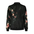 thumbnail image 5 of HAPIMO Stylish Floral Print Jackets for Women Zip Up Jacket Long Sleeve Stand Collar Jacket Daily Casual Jacket Lightweight Fall Outerwear Multicolor L, 5 of 5