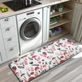 thumbnail image 3 of Colorful Mushroom Floral White Pattern Kitchen Rug Mat,Kitchen Runner Rugs Non Skid Washable,Decorative Kitchen Floor Mats for Kitchen,Sink,Laundry,17"x47.2", 3 of 7