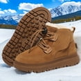 thumbnail image 2 of BOBOGOJP Toddler Snow Boots Boys Girls Winter Cold Weather Waterproof Non Slip Warm Shoes for Little Kids Brown for Size 1, 2 of 6