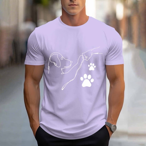 Tops para hombre, blusas y camisas de cuello redondo y manga corta para hombre, blusas casuales de cuello redondo con estampado de moda para hombre, blusas de cuello redondo y manga corta, camisas par
