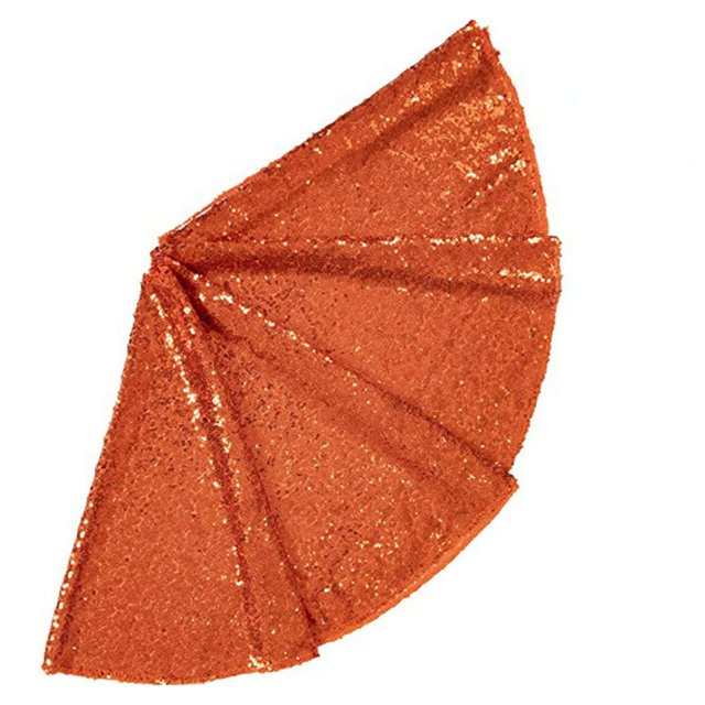 Christmas Tree Skirt Vibrant Color Elegant Shiny Sequins Tree Mat for Festive Home Party Decorations
