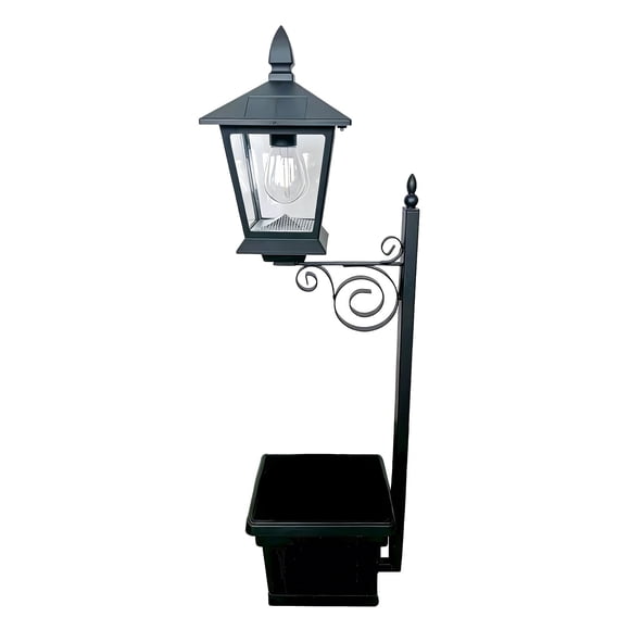 Solar Lights Outdoor 2 In 1 Lamp Post Light with Planter Waterproof for Porch Yard Garden Patio