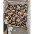 thumbnail image 5 of Halloween Shower Curtain Set ，Waterproof Fabric Shower Curtains Country Watercolor Pumpkin Candy Shower Curtains for Bathroom,Bathroom Decor 54x"78", 5 of 6