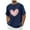 Navy(New), variant on PNTUTB1 Fashion Men's Valentine's Day Heart Prints Casual Short Sleeve Crew Neck Loose Pullover Comfort T-shirt
