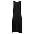 thumbnail image 4 of Sakmal Black Womens Dresses Spring Maxi Sundress Plus Size Flowy Dress Lace Sleeveless Dresses, 4 of 5