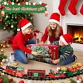thumbnail image 2 of Teblint Christmas Train Set Toys, Hanging Train Toys Around & Under The Christmas Tree w/ Smoke Light & Sound, Indoor Christmas Decoration Toy Train Gifts for Kids Age 3-12, 2 of 9