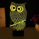 thumbnail image 3 of Owl Night Light 3D Optical Illusion Table Lamp for Kids, USB Switch Touch 7 Color Changing Toys Bed Room Decor, 3 of 4