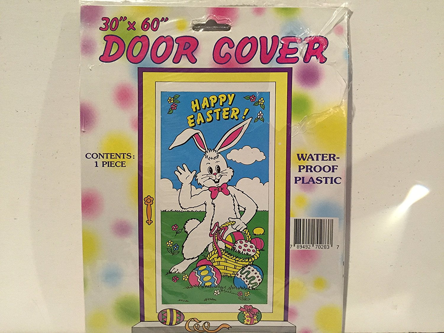 5 ft  EASTER BUNNY 30"x 60" door Panel cover WELCOME Birthday Party sign 34689400103 