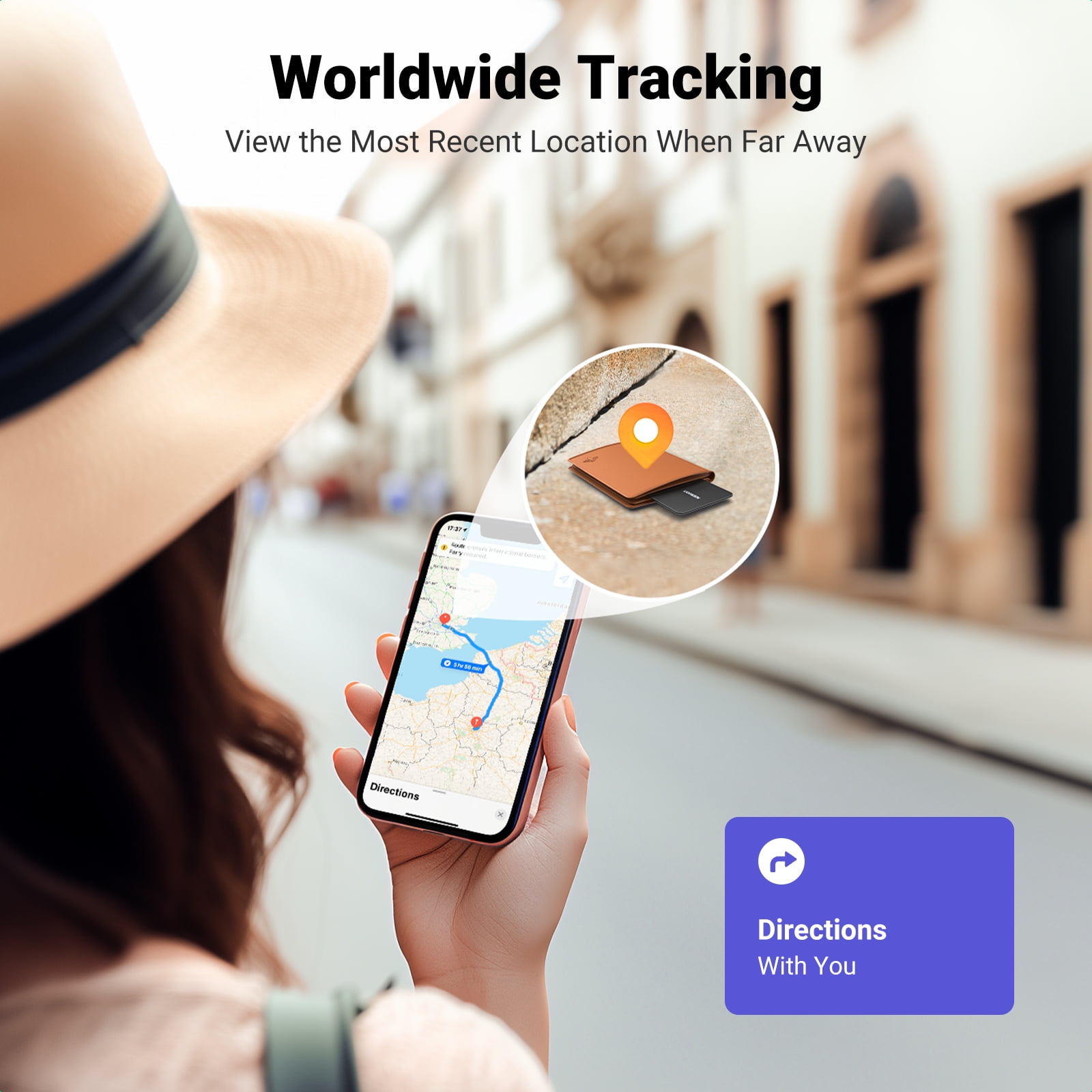 UGREEN FineTrack Slim Wallet Tracker Card, Compatible with iOS, Compatible with Apple Find My, 0.07in Ultra-Thin, 1-Year Battery