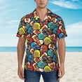thumbnail image 2 of Haiem American Football Printed Hawaiian Shirt for Men - Men’s Casual Beach Summer Shirts - Stretch Fabric with Modern Fit-X-Large, 2 of 7