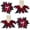 Red and Black-4pcs, variant on KOMI Halloween Rose Candle Rings - 4 Pcs Floral with Black Maple Leaves Candle Ring Artificial Red Rose Candleholders Garland Small Wreaths for Party Home Gothic Wedding Table Centerpieces Decor