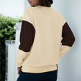 thumbnail image 5 of Vedolay Womens T Shirts Women's Tops Long Sleeve Loose Pullover Casual Ladies Solid Striped Crewneck Sweatshirts,Beige XL, 5 of 5