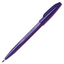 Pentel Metal Nonrefillable Pen - Pentel Sign Pen, Nonrefillable, Water Based, Fiber Tip, SkyBlue