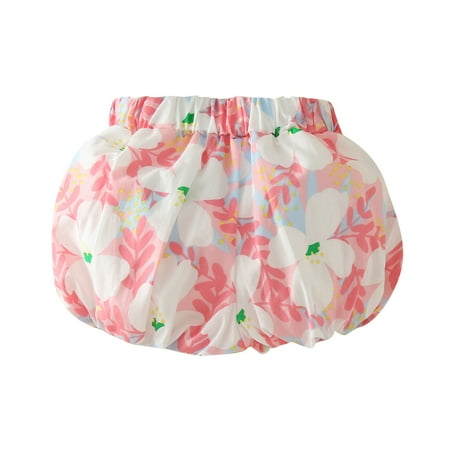 

Shorts For Girls Toddler Kids Baby Jogger Shorts Summer Cotton Casual Floral Flower Shorts Active Harem Pants For 3-4 Years