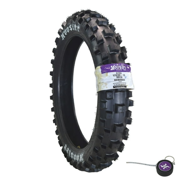 Hoosier Racing Tire 80/100-21 MX30S C100 Dirt Bike Front Tube Type Tire Ideal for 125, 250, 450cc Bikes with Hoosier Keychain