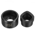 thumbnail image 1 of Unique Bargains Conduit Punch and Die 34mm Chrome Steel Knockout Punch Conduit Hole Cutter Set, 1 of 5