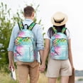 thumbnail image 6 of Balery Dragonfly Floral Vintage Canvas Backpack for Men and Women - Large Capacity, Durable Travel Laptop Bag for School, Work, Hiking, and Outdoor Activities, 6 of 7