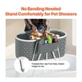 thumbnail image 4 of 2-in-1 Foldable Dog Bathtub Elevated Shower Station, Anti-Slip Design with Adjustable Sprayer for Small Medium Dogs & Cats, Space-Saving Grey Tub, 4 of 11