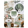 thumbnail image 3 of Sage Green White Cloth Napkins Set of 6 Reusable Dinner Napkins, Modern Ombre Sports Game Ice Hockey Cocktail Napkin Washable Table Napkins for Wedding/Holiday Party/Baby Shower 20"x20", 3 of 7
