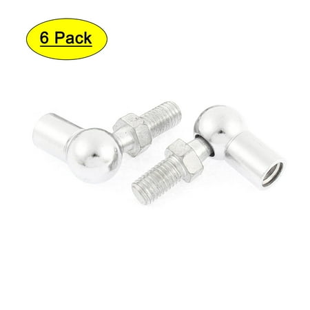 

Unique Bargains M10 x 18mm Male Thread Diameter Metal L Shaped Ball Joint Rod End Bearings 6pcs
