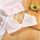 thumbnail image 5 of Women Soft Seamless Comfort Bra Girls French Style Breathable Bralette Deep V Triangle Cup Wireless Thin Lingerie Push Up Bras, 5 of 5