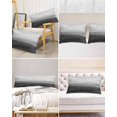 thumbnail image 6 of Grey Ombre Satin Pillowcase for Hair and Skin with Zipper, Soft Breathable Cooling Silk Pillow Cases, Modern Abstract Art Ocean Oil Painting Body Pillow Covers Bed Pillows 20"x54", 6 of 6