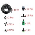 thumbnail image 2 of 1 Juego de boquillas antiniebla, sistema de riego, nebulización portátil, riego automático, cabezal rociador de manguera de jardín de 10 m con conector en T y conector de 4/7mm auspicioso kaili Sencillez, 2 of 5