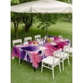 thumbnail image 4 of Outdoor Tablecloth with Umbrella Hole for Patio/Picnic/Party/Camping, Watercolor Floral Waterproof Table Cloth Rectangle Table Cover Washable, Spring Flowers Botanical Retro Beige (60"x 120"), 4 of 8