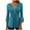 QR1_Blue, variant on VKOYWKM 3/4 Length Sleeve Women Tops Hide Belly Shirt Dressy Casual Pleated Blouses Button V Neck Bell Sleeve Empire Waist Tunic Tops