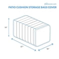 thumbnail image 3 of Patio Cover Outdoor Cushions Storage Bag - Outdoor Patio Cushions Storage Washable - Heavy Duty Furniture 47 Inch Combo Cover, 3 of 3