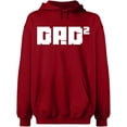 thumbnail image 2 of OXI Hoodie Sweatshirt - Dad Square, Basic Casual Hoodie for Men's and Women Fleece Hoodie Long Sleeve - Antiquee Cherry Small, 2 of 3
